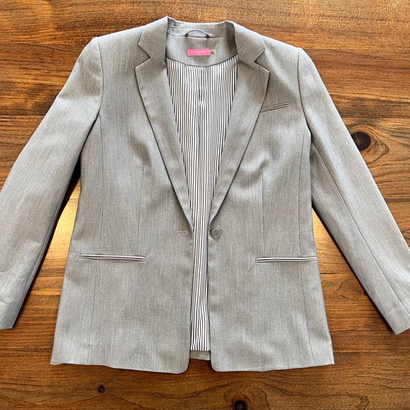 Isaac Mizrahi pearl grey suit jacket - Picture 1 of 4